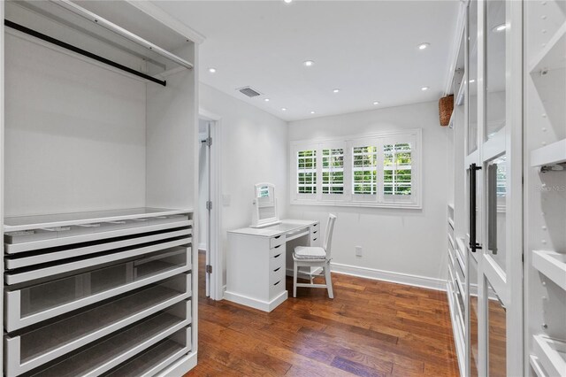 302 Eastleigh Dr, Belleair, FL 33756 - home office with wood finished floors and recessed lighting