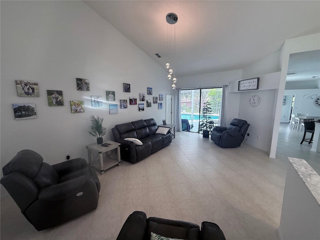 199 N Crystal Meadow Path, Lecanto, FL 34461 - living room with high vaulted ceiling