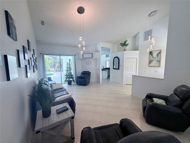 199 N Crystal Meadow Path, Lecanto, FL 34461 - living area with high vaulted ceiling and baseboards
