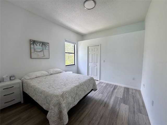 199 N Crystal Meadow Path, Lecanto, FL 34461 - bedroom featuring dark wood-type flooring, a textured ceiling, and a closet