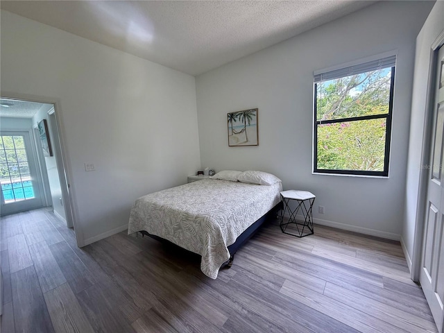 199 N Crystal Meadow Path, Lecanto, FL 34461 - bedroom with wood finished floors and a textured ceiling