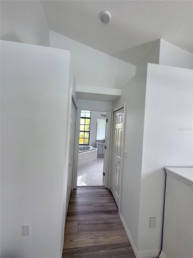 199 N Crystal Meadow Path, Lecanto, FL 34461 - hall featuring wood finished floors and a textured ceiling