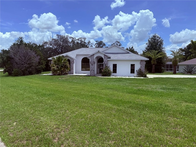 199 N Crystal Meadow Path, Lecanto, FL 34461 - view of front of property with a front lawn