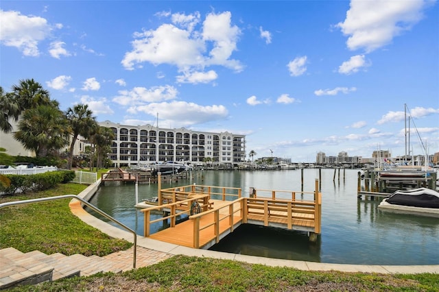 255 Dolphin Pt Unit 207, Clearwater Beach, FL 33767 - dock area with a water view