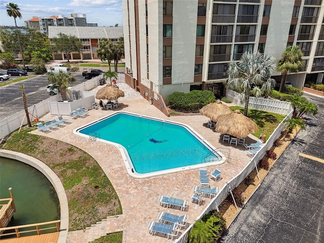 255 Dolphin Pt Unit 207, Clearwater Beach, FL 33767 - community pool with a patio area