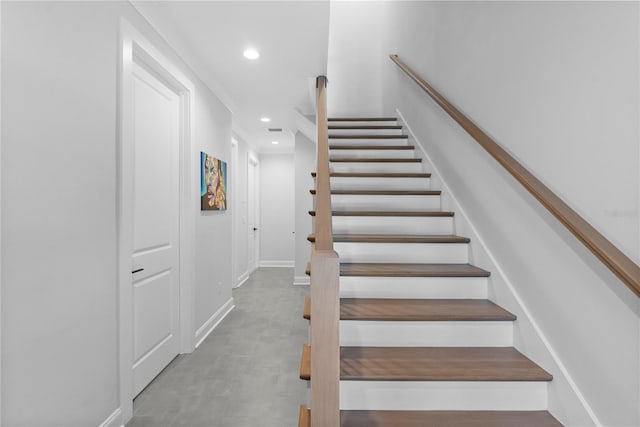 4515 W N A St Unit 6, Tampa, FL 33609 - staircase with recessed lighting and baseboards