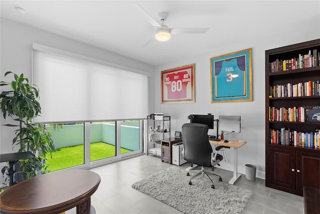4515 W N A St Unit 6, Tampa, FL 33609 - office featuring a ceiling fan and tile patterned flooring