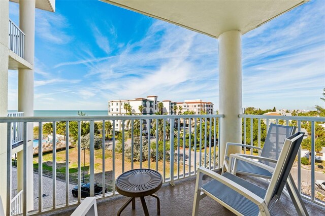 12000 Gulf Blvd Unit 506N, Treasure Island, FL 33706 - balcony with a water view