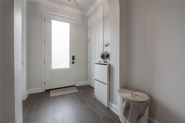403 S Fremont Ave Unit 3, Tampa, FL 33606 - foyer with crown molding and dark wood-type flooring