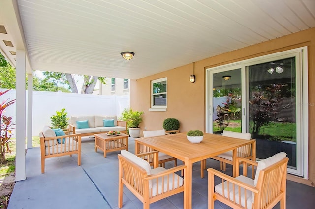 1621 Crossridge Dr, Brandon, FL 33510 - view of patio / terrace with an outdoor living space and outdoor dining area