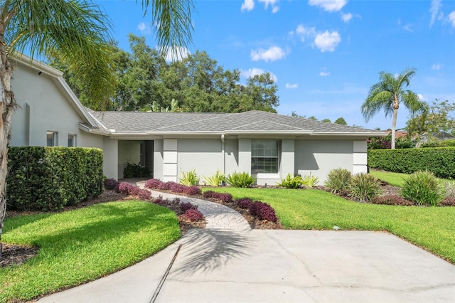 17311 Carriage Way, Odessa, FL 33556 - view of front of property featuring stucco siding and a front lawn