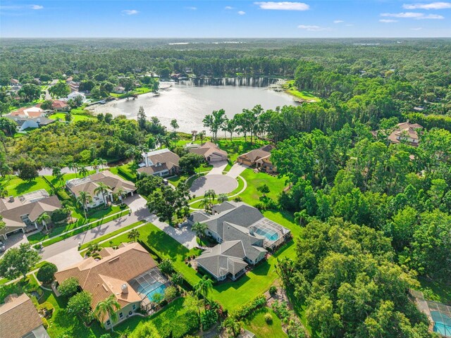 17311 Carriage Way, Odessa, FL 33556 - aerial view of property's location with a large body of water and nearby suburban area