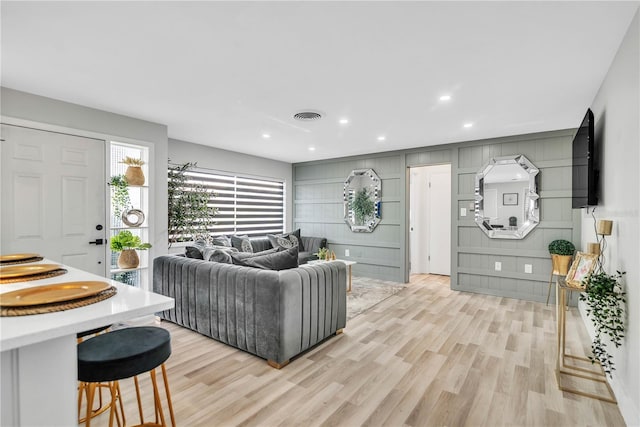 1384 S Hillcrest Ave, Clearwater, FL 33756 - living area with light wood finished floors and recessed lighting