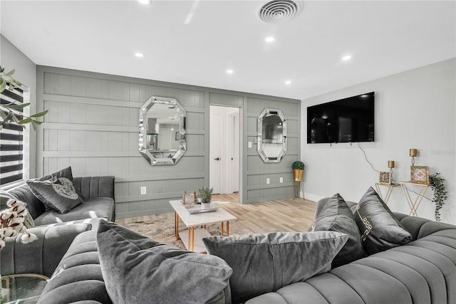 1384 S Hillcrest Ave, Clearwater, FL 33756 - living area featuring recessed lighting and wood finished floors