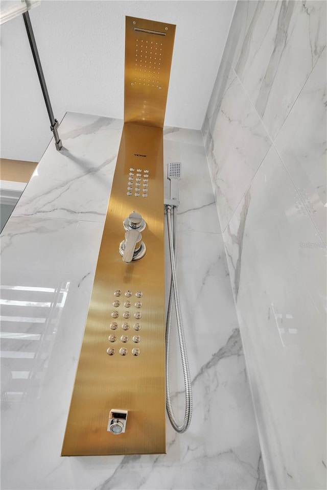 1384 S Hillcrest Ave, Clearwater, FL 33756 - detailed view of a marble finish shower