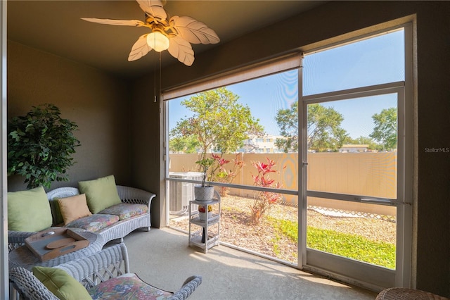 6677 84th Ave N, Pinellas Park, FL 33781 - sunroom / solarium with ceiling fan