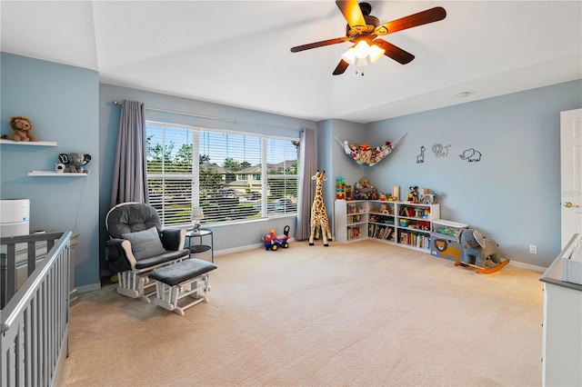 6677 84th Ave N, Pinellas Park, FL 33781 - recreation room with carpet flooring and ceiling fan