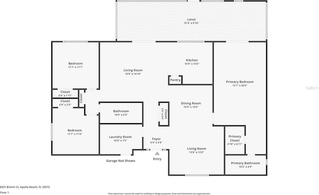 6521 Bimini Ct, Apollo Beach, FL 33572 - view of home floor plan