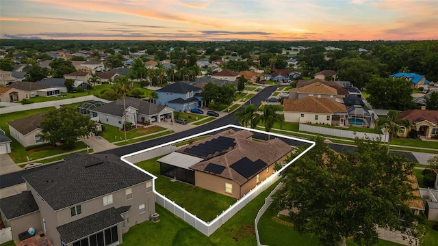 25946 Buckthorn Ave, Land O Lakes, FL 34639 - aerial perspective of suburban area featuring property boundaries highlighted