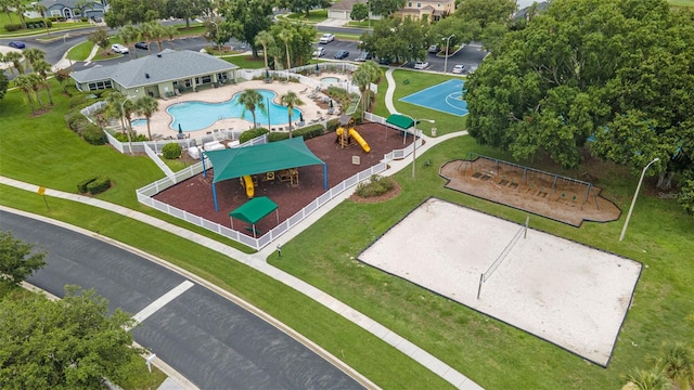 25946 Buckthorn Ave, Land O Lakes, FL 34639 - bird's eye view of a pool area