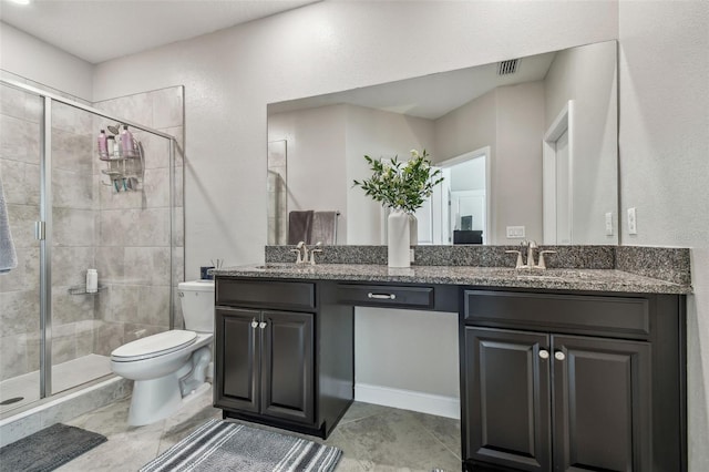 6825 Citrus Creek Ln, Tampa, FL 33625 - bathroom with double vanity and a shower stall