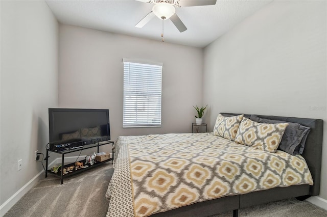6825 Citrus Creek Ln, Tampa, FL 33625 - carpeted bedroom featuring baseboards and a ceiling fan