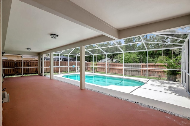 4129 Marlow Loop, Land O Lakes, FL 34639 - view of swimming pool with a fenced backyard, a patio area, and glass enclosure