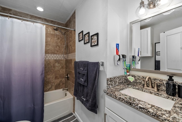 7003 Yule Ln, Tampa, FL 33637 - bathroom featuring vanity and shower / bath combination with curtain