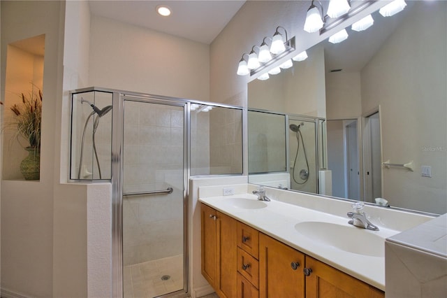 8354 Palmetto Ct, Englewood, FL 34224 - full bath featuring double vanity and a shower stall
