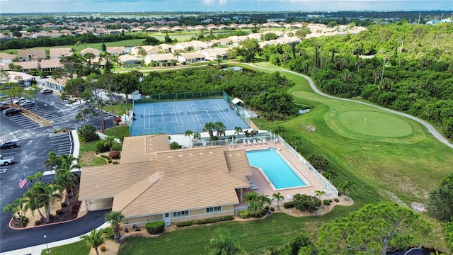 8354 Palmetto Ct, Englewood, FL 34224 - aerial overview of property's location featuring a golf course and a pool area