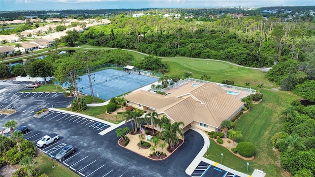 8354 Palmetto Ct, Englewood, FL 34224 - bird's eye view of a golf club and a nearby body of water