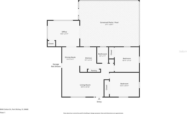 8045 Colton Dr, Port Richey, FL 34668 - view of home floor plan