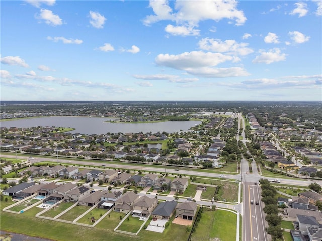 11308 Chilly Water Ct, Riverview, FL 33569 - aerial view of property's location featuring a large body of water and nearby suburban area