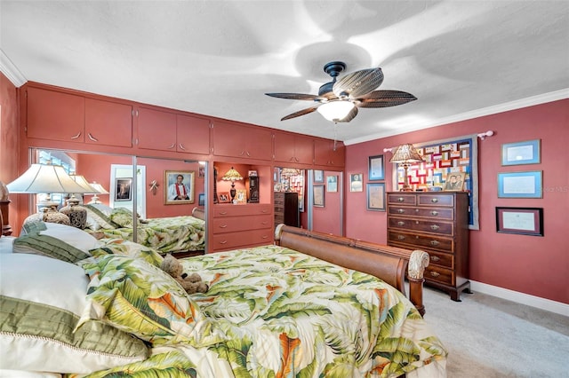 3898 49th Ave S, Saint Petersburg, FL 33711 - bedroom featuring light carpet and crown molding