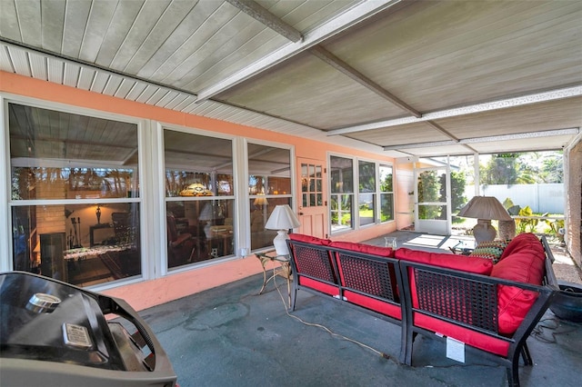 3898 49th Ave S, Saint Petersburg, FL 33711 - view of patio / terrace featuring an outdoor living space