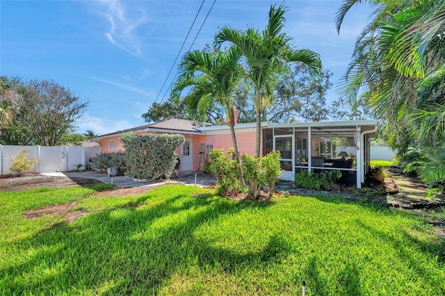 3898 49th Ave S, Saint Petersburg, FL 33711 - back of property featuring a sunroom