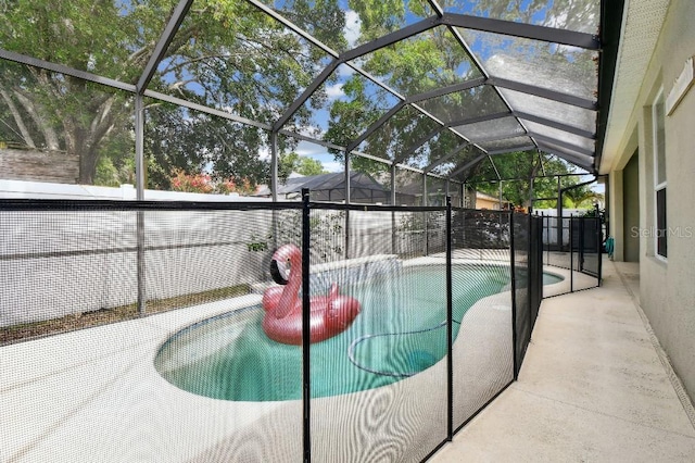 15217 Octavia Ln, Odessa, FL 33556 - view of pool with a patio and glass enclosure