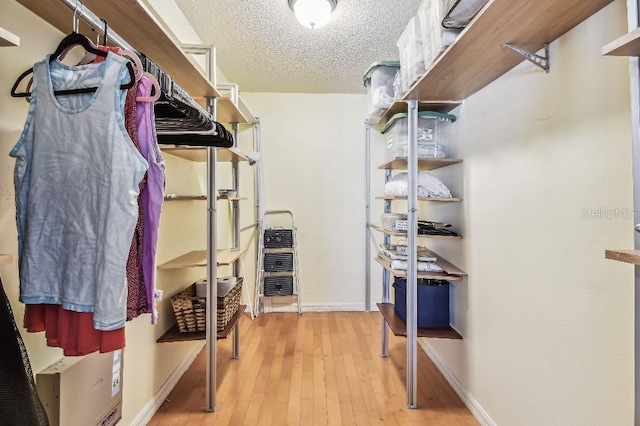 12413 Dawn Vista Dr, Riverview, FL 33578 - walk in closet featuring heating unit and hardwood / wood-style flooring