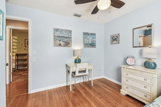 12413 Dawn Vista Dr, Riverview, FL 33578 - office space featuring hardwood / wood-style floors and ceiling fan