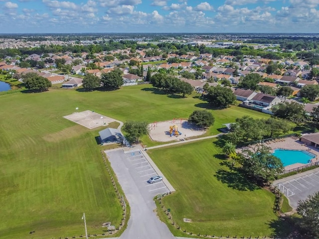 12413 Dawn Vista Dr, Riverview, FL 33578 - aerial perspective of suburban area featuring a pool area