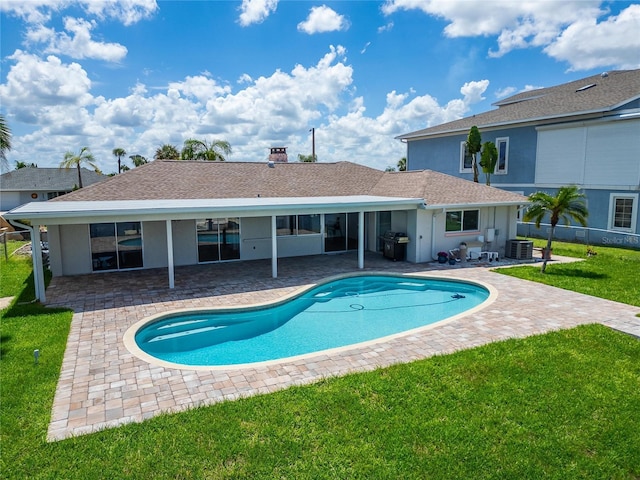 6334 Cocoa Ln, Apollo Beach, FL 33572 - view of swimming pool featuring a patio and area for grilling