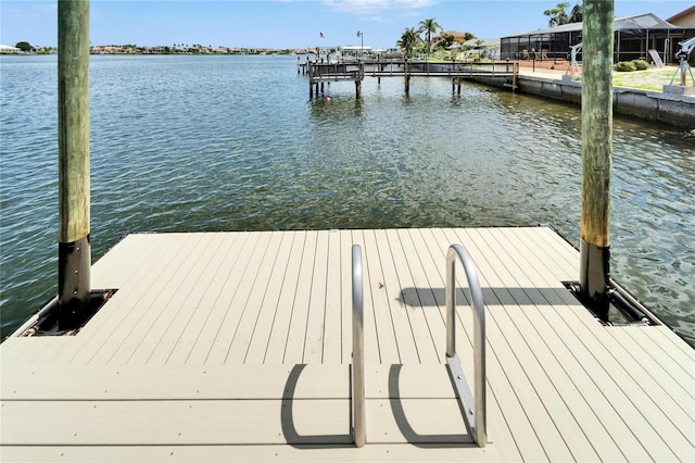 6334 Cocoa Ln, Apollo Beach, FL 33572 - dock area featuring a water view