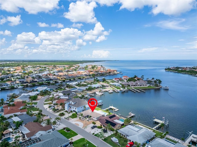 6334 Cocoa Ln, Apollo Beach, FL 33572 - aerial view of residential area featuring a large body of water