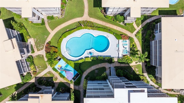 1060 N Shore Dr NE Unit 6, Saint Petersburg, FL 33701 - bird's eye view of a pool