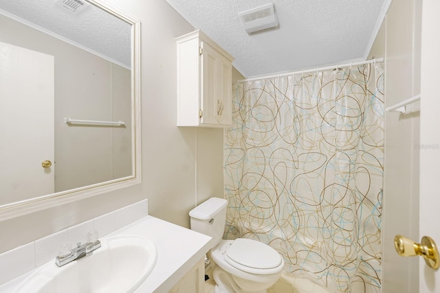 8443 Fantasia Park Way, Riverview, FL 33578 - bathroom with a textured ceiling, vanity, and shower / tub combo