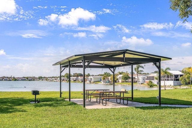 8443 Fantasia Park Way, Riverview, FL 33578 - view of property's community featuring a lawn, a water view, and a residential view
