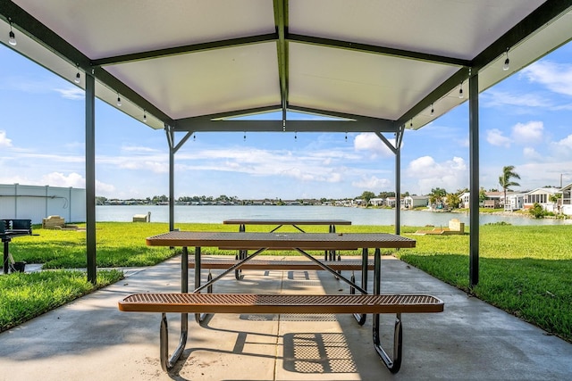 8443 Fantasia Park Way, Riverview, FL 33578 - view of community featuring a water view and a lawn