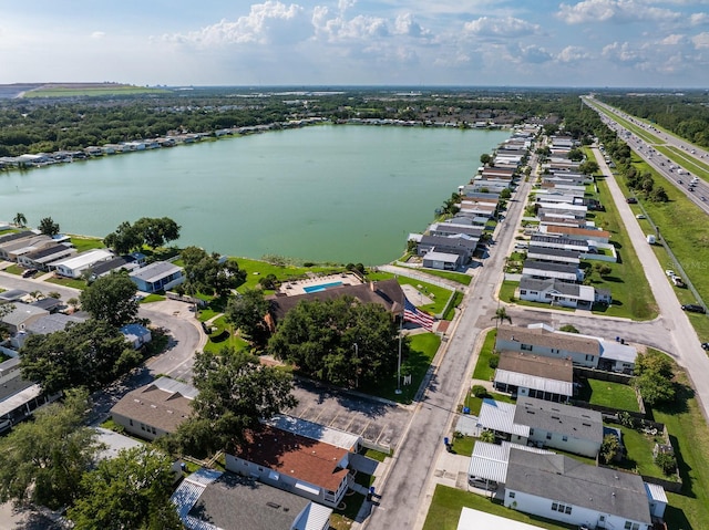 8443 Fantasia Park Way, Riverview, FL 33578 - aerial perspective of suburban area with a nearby body of water