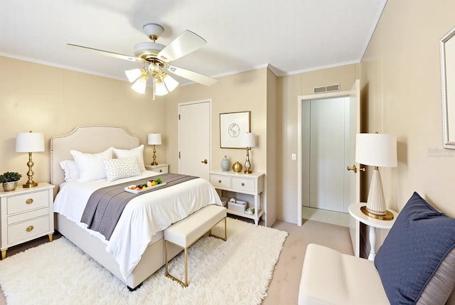 8443 Fantasia Park Way, Riverview, FL 33578 - bedroom with crown molding and ceiling fan