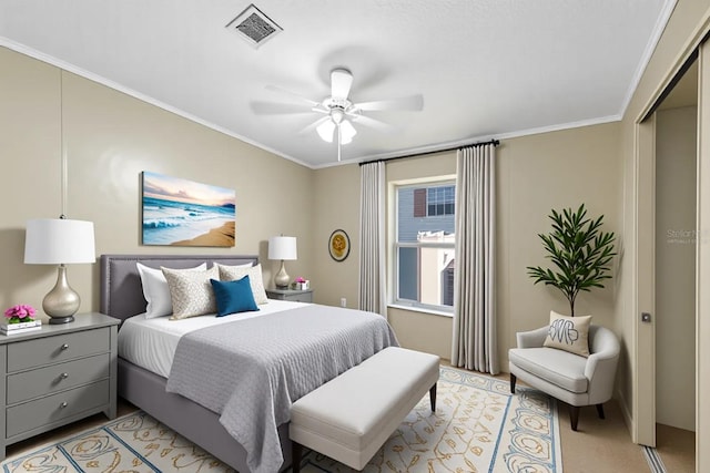 8443 Fantasia Park Way, Riverview, FL 33578 - bedroom featuring crown molding and ceiling fan